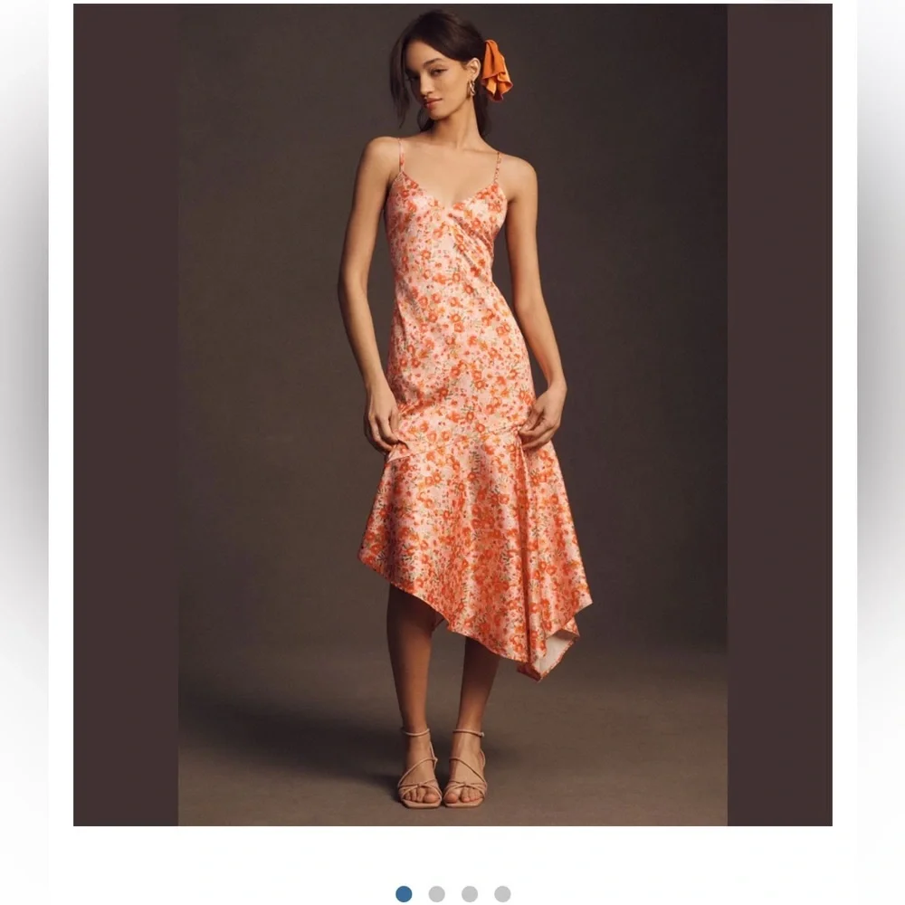 BHLDN by Anthropologie Maria Sleeveless Satin Midi Dress - Picture 4 of 4